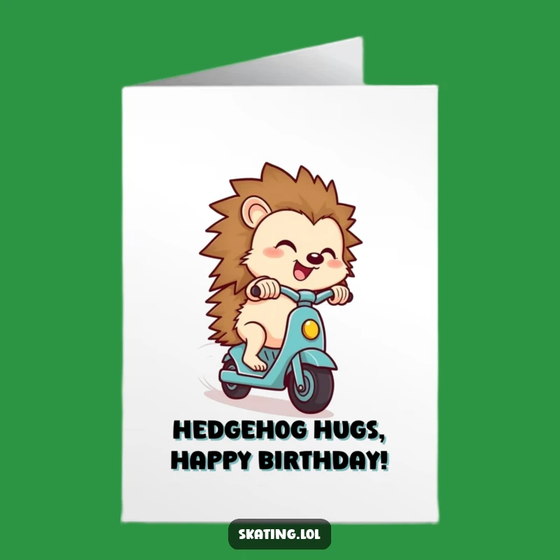Free Printable Hedgehog Birthday Card: Funny Downloadable Gift for Adventure Lovers!
