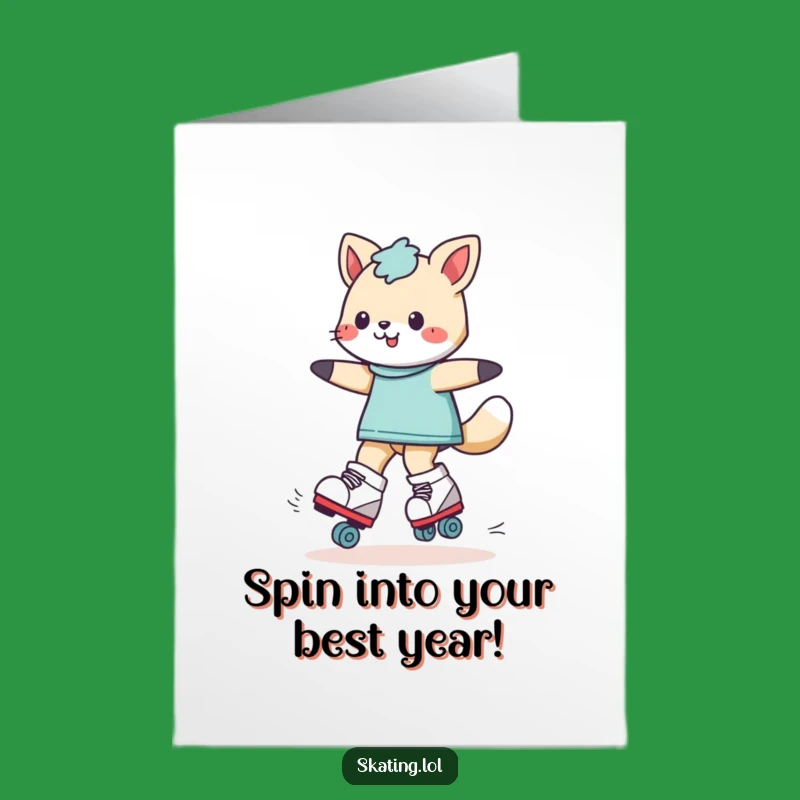 Free Printable Funny Birthday: Roller Skating Animal Spin, Hilarious Downloadable Gift