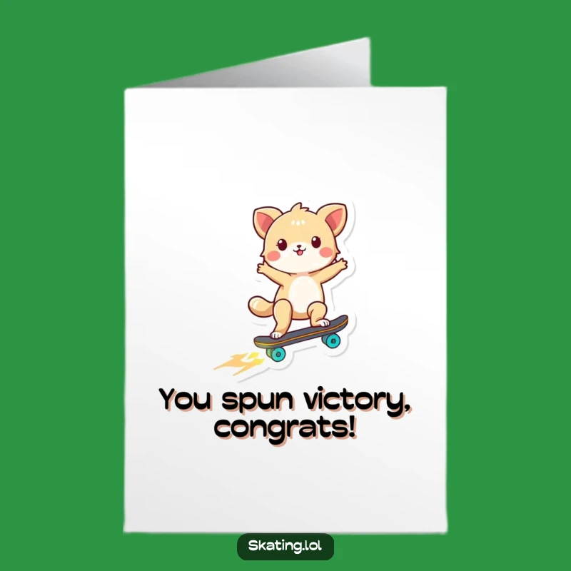 Free Printable Congrats Card: Epic Skater Pup - Funny Downloadable Gift