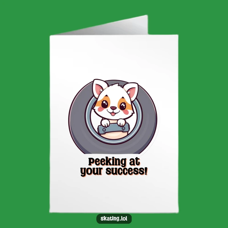 Free Printable Congrats Card: Skater Wheel Surprise - Funny Downloadable Gift