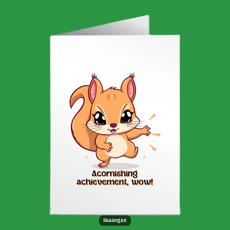 Free Printable Daring Squirrel Congrats Card: Bold Downloadable for Audacious Feats