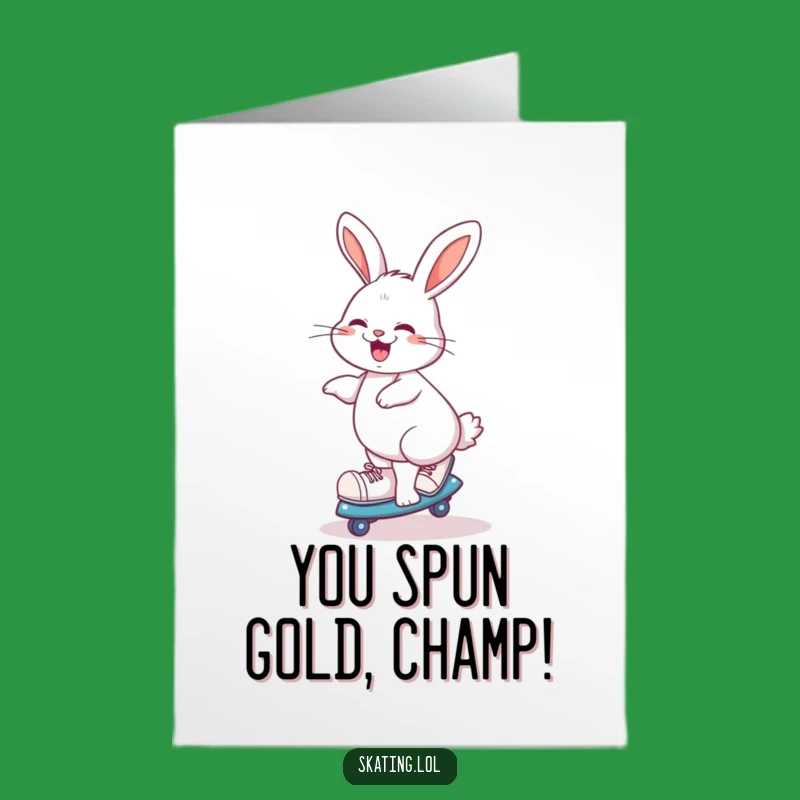 Free Printable Happy Rabbit Congrats Card: Cheerful Downloadable for Smooth Successes