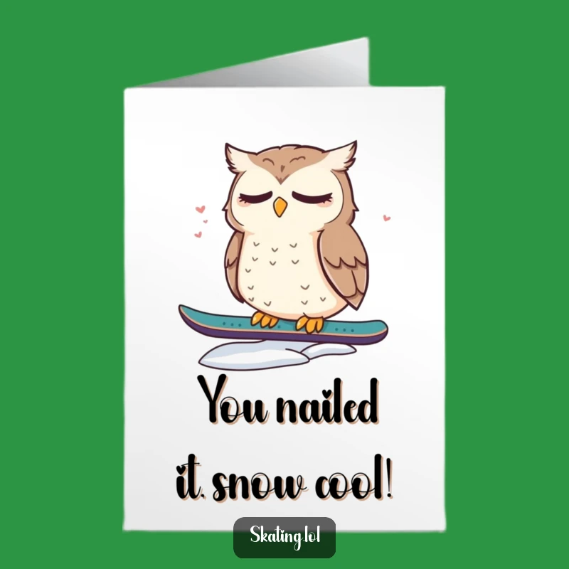 Free Printable Sleepy Owl Congrats Card - Cute Downloadable for Relaxed Wins