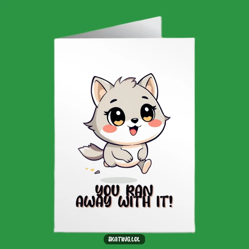 Free Printable Congrats Card: Speedy Critter Victory Lap - Downloadable Celebration