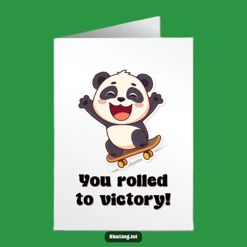 Free Printable Panda Congratulations Card - Fun Skater Downloadable Gift