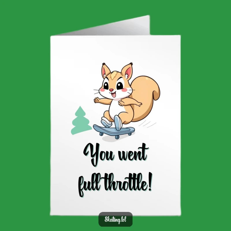 Free Printable Squirrel Congrats Card: Speed Demon - Hilarious Downloadable Win