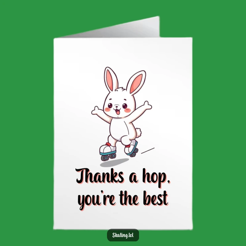 Free Printable Thank You Card: Bunny's Speedy Thanks, Funny Downloadable Gratitude on Wheels