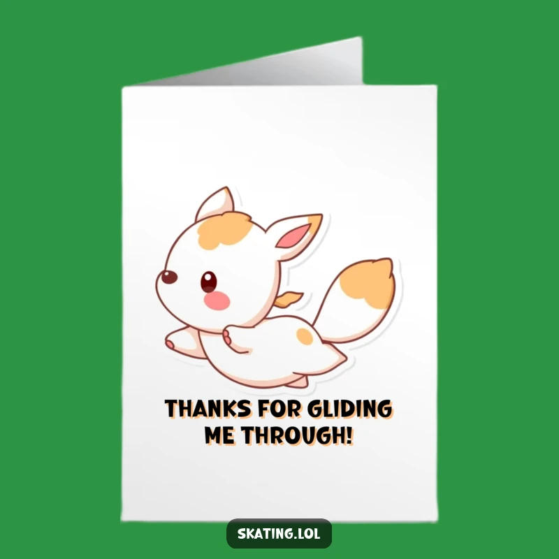 Free Printable Thank You Card: Gliding Animal Appreciation Funny Downloadable Gift