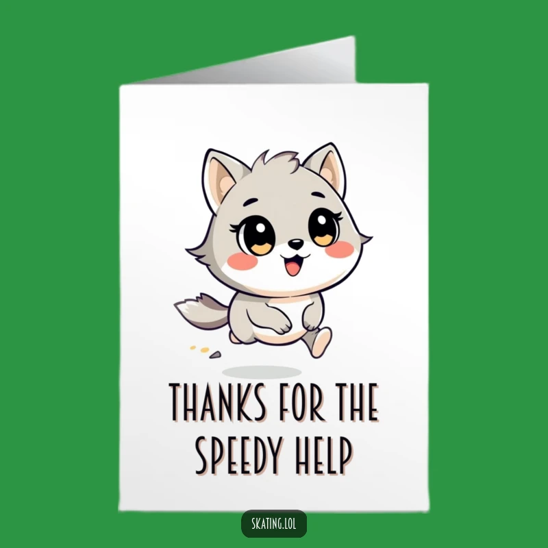 Free Printable Thank You Card: Speedy Critter Thanks - Fast Appreciation Downloadable
