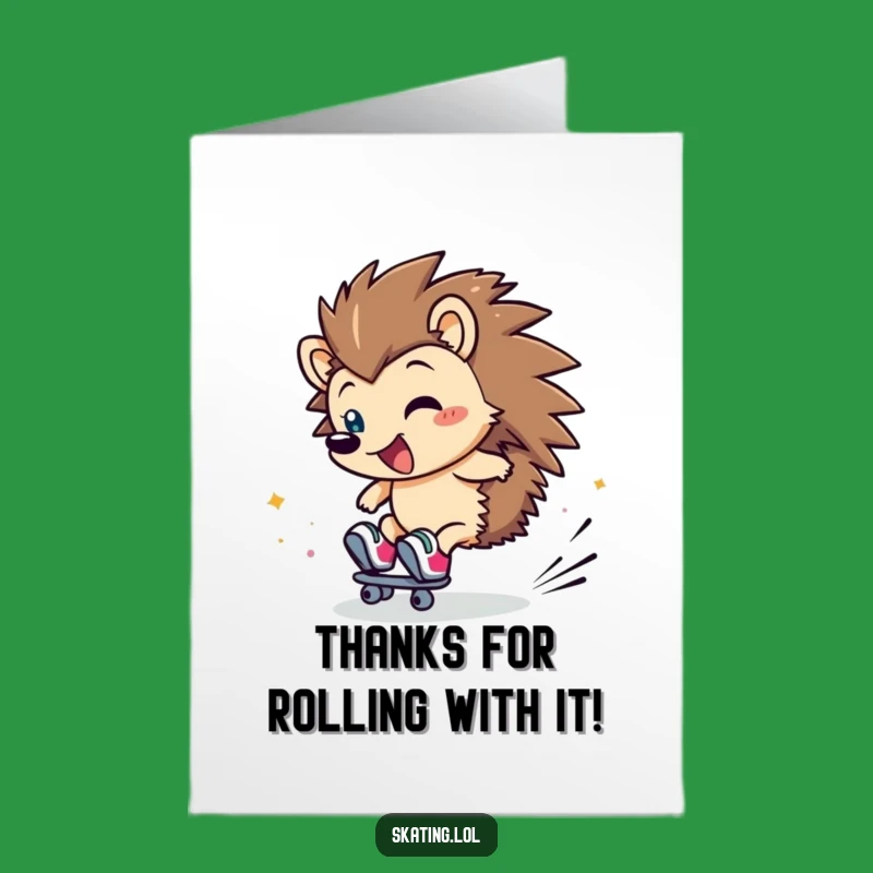 Free Printable Thank You Hedgehog Card: Funny Rollover Thanks, Downloadable Fun
