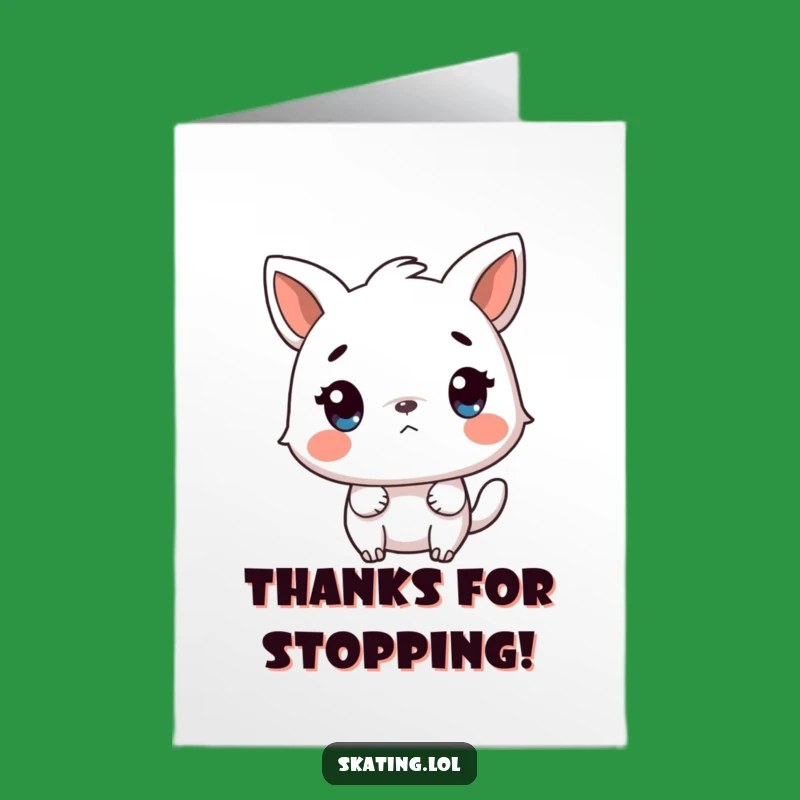 Free Printable Thank You Card: Surprised Stop Animal, Funny Gratitude, Downloadable Gift!