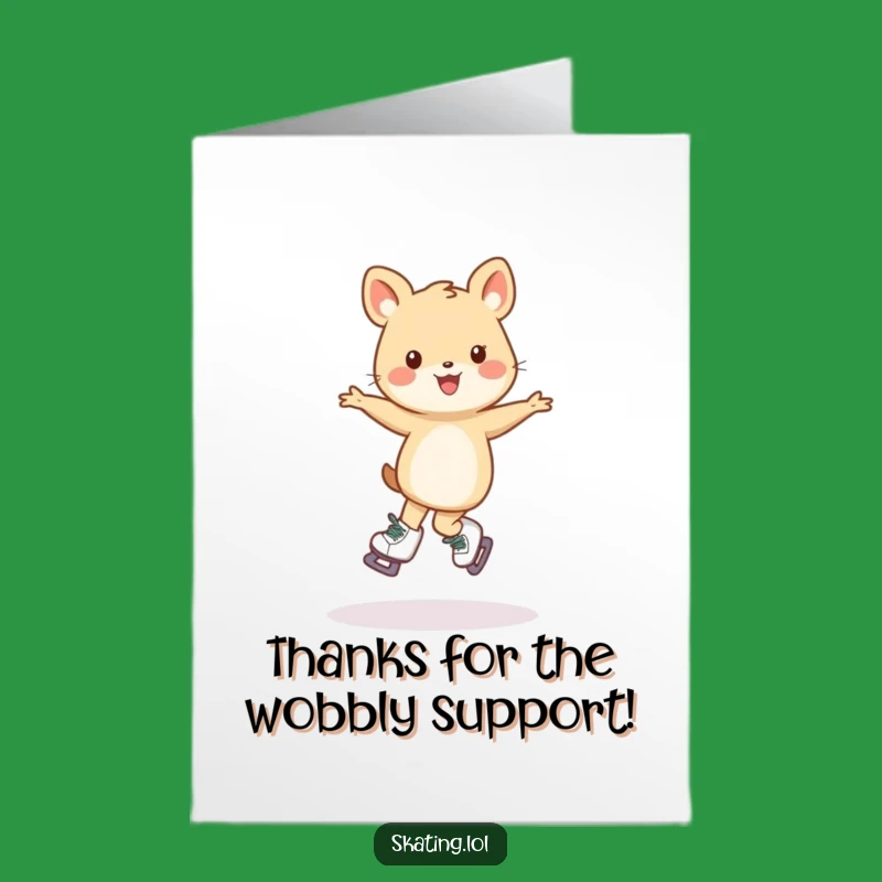 Free Printable Thank You Card: Wobbly Skater Animal, Hilarious Downloadable Gift