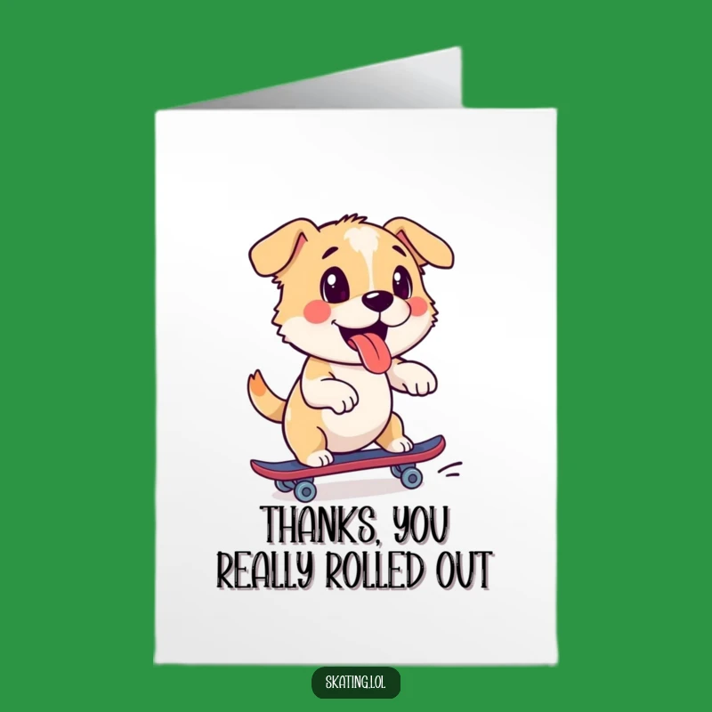 Free Printable Thank You Card: Dog's Speedy Thanks, Funny Downloadable Gratitude in Motion
