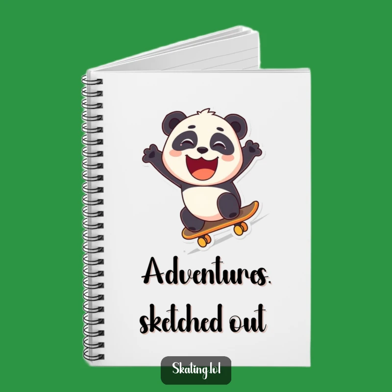 Funny Panda Skater Notebook: Record Your Adventures, Ideal Funny Gift