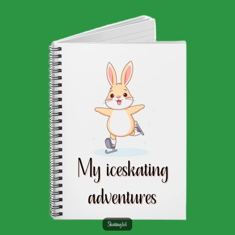 Funny Arctic Hare Notebook: Joyful Skating Journal