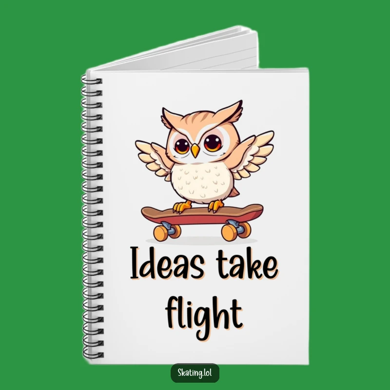Funny Owl Skateboarder Notebook: Record Your Thoughts with This Wise and Witty Journal!