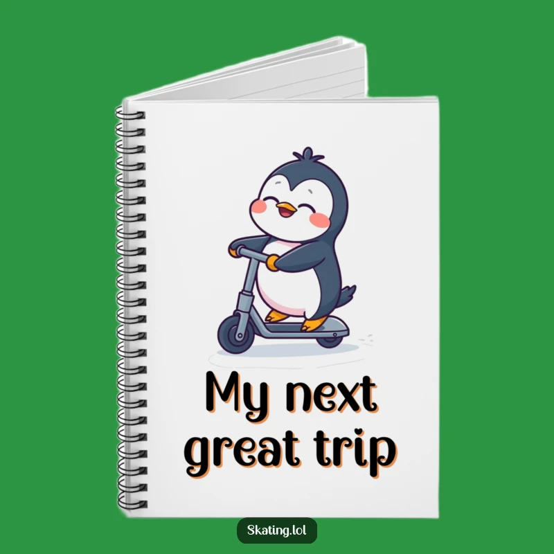 Funny Penguin Kick Scooter Notebook: Jot Down Ideas with Hilarious Flair
