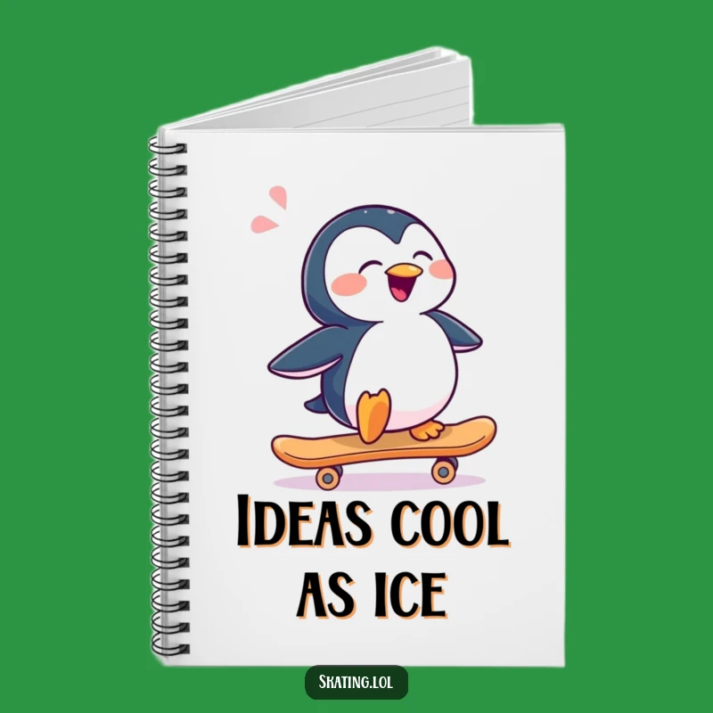 Funny Penguin Skateboard Notebook: Jot Down Cool Ideas, Gift