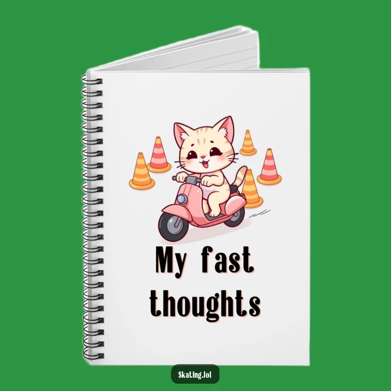 Funny Scooter Cat Notebook: Playful Ideas Journal, Gift