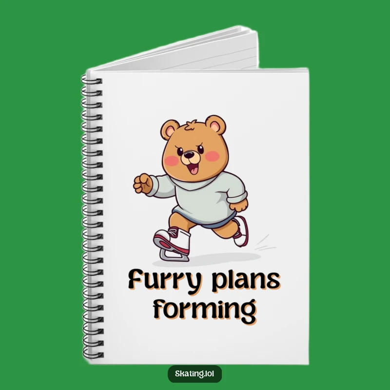 Funny Bear Skater Notebook: Jot Down Goals, Practical Funny Gift!