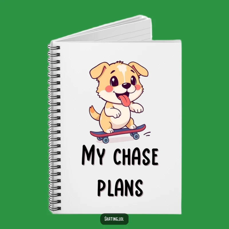 Funny Dog Roller Skate Notebook - Jot Down Energetic Ideas