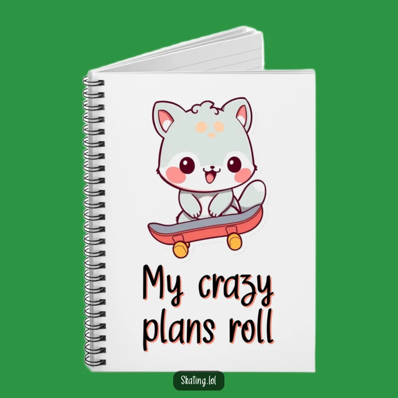 Funny Skate Push Notebook - Hilarious Animal Journal for Skaters