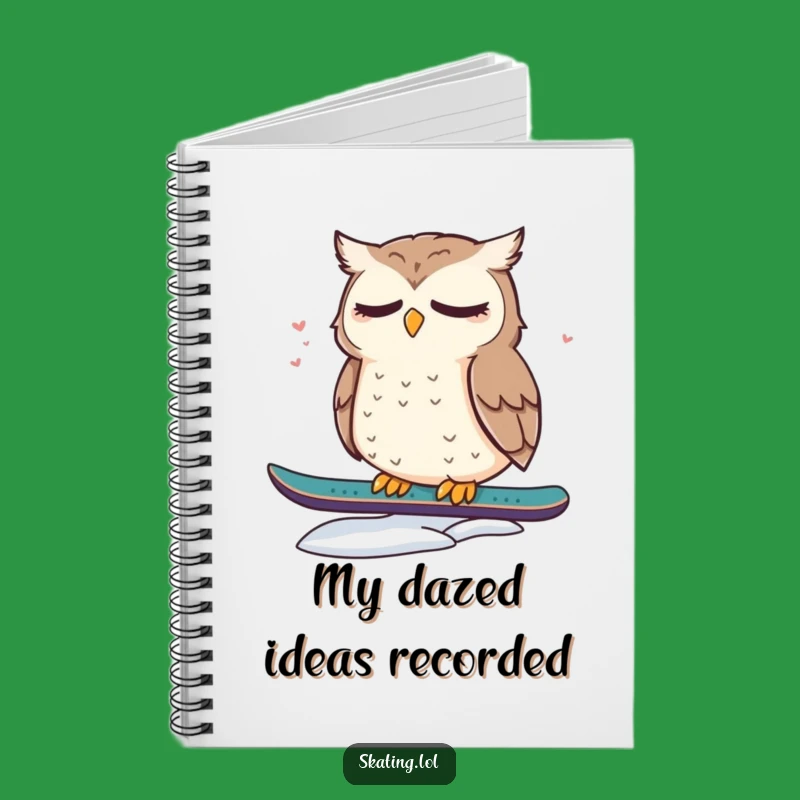 Funny Owl Notebook: Sleepy Snowboarder's Dazed Journal