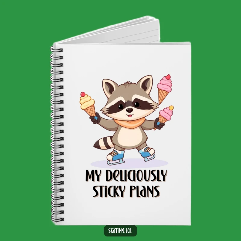 Funny Raccoon Notebook: Mischievous Skater's Sweet Journal