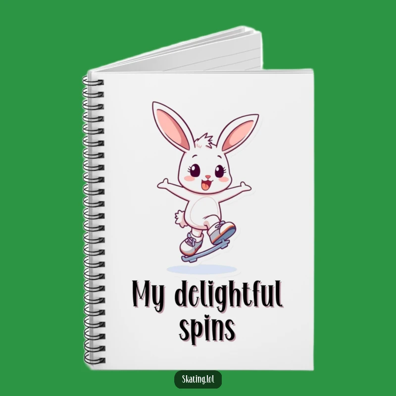 Funny Bunny Ice Skating Notebook: Jot Down Your Thoughts with Bouncy Grace