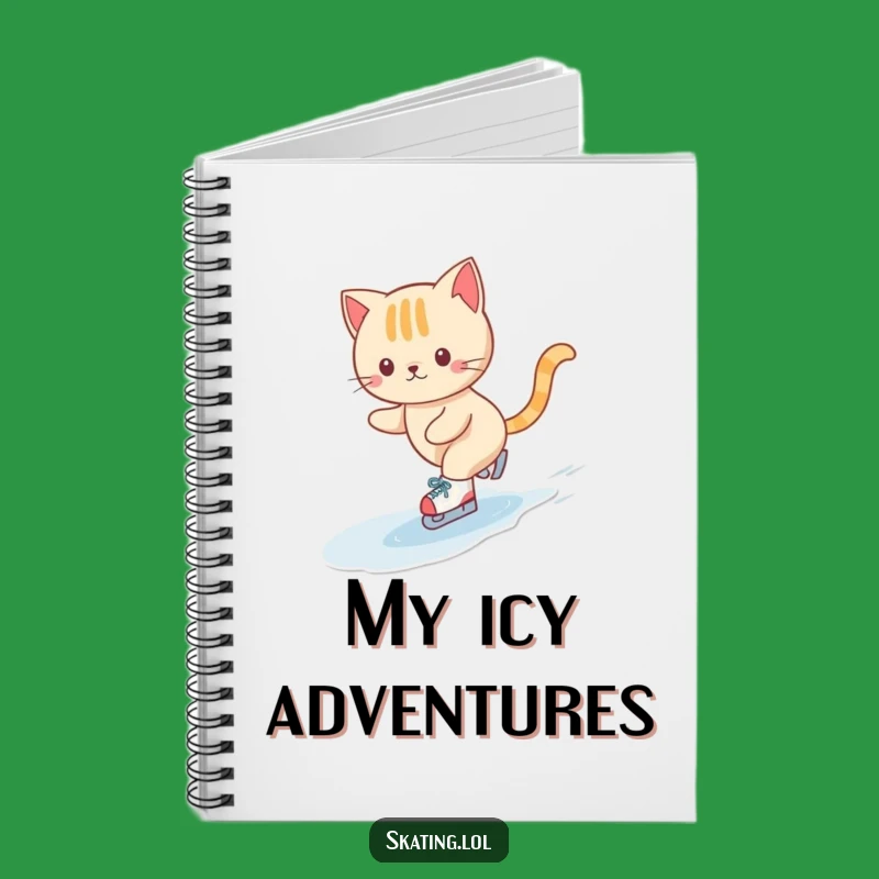 Funny Cat Ice Skating Notebook: Jot Down Your Thoughts with Adorable Grace