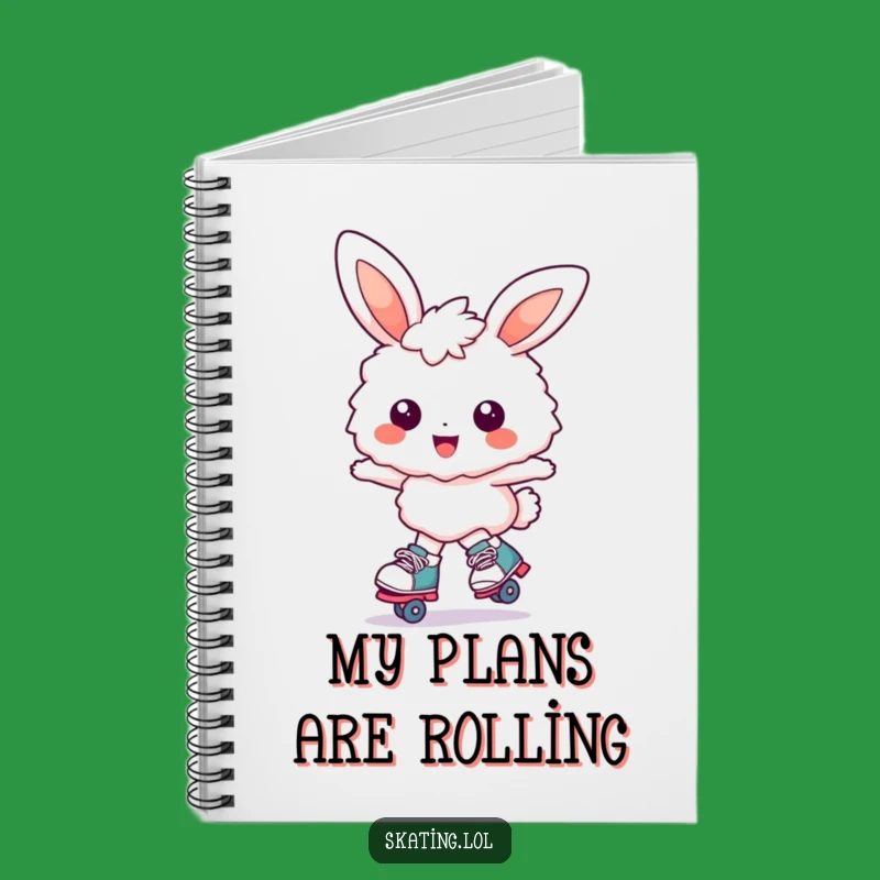 Funny Bunny Roller Skates Notebook: Cheerful Journal for Bunny Fans