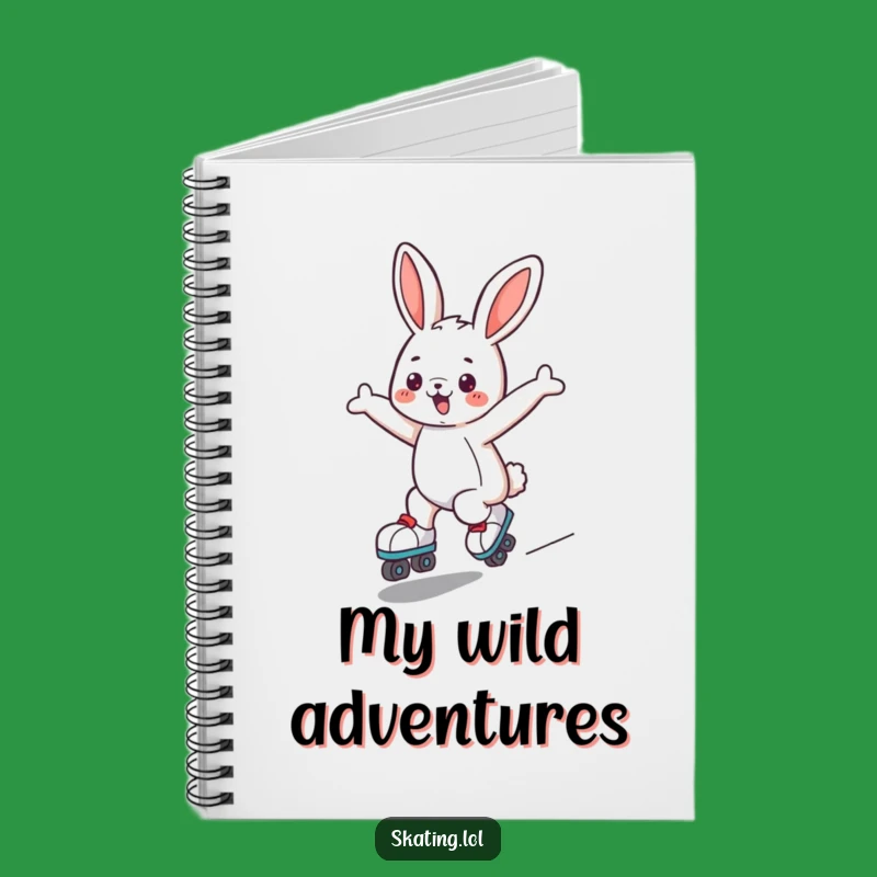 Funny Bunny Roller Skates Notebook - Jot Down Joyful Ideas