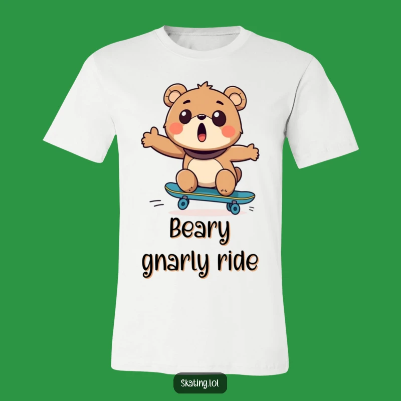 Funny Bear Skateboarder T-Shirt: Express Your Love for Bears and Skateboarding with Humor!