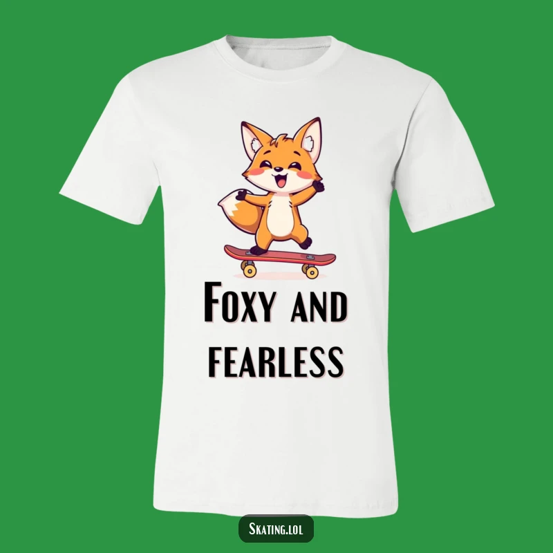 Funny Fox Skateboard T-Shirt: Witty Street Style, Hilarious Funny Gift