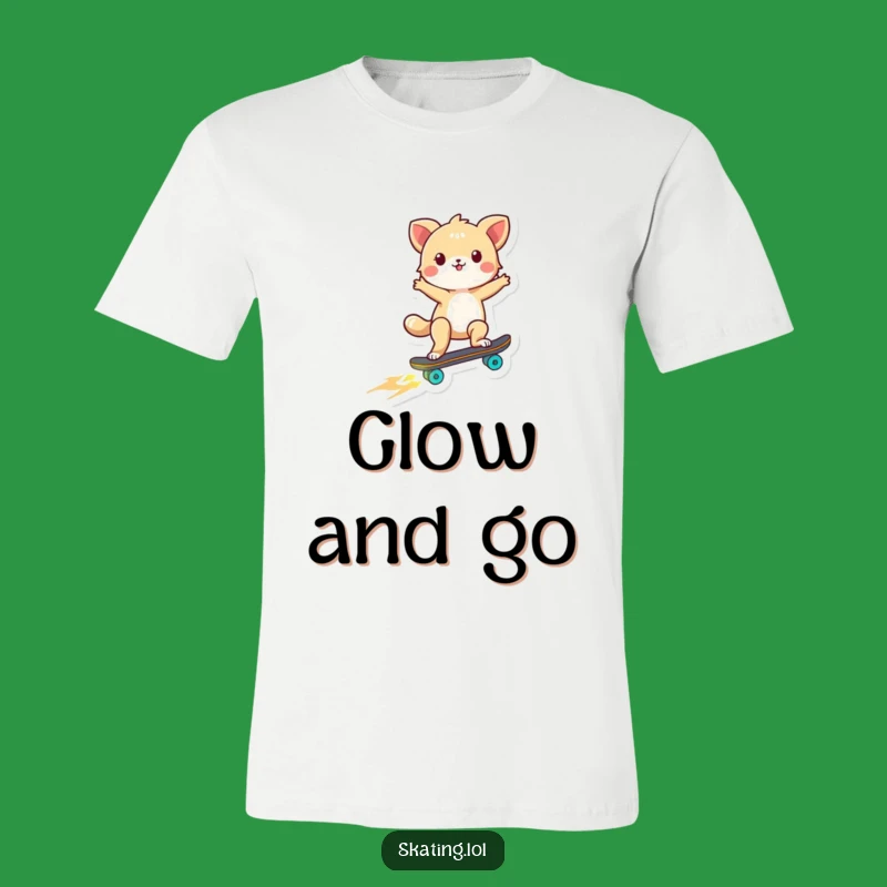 Funny Glowing Skateboard Animal T-Shirt: Express Your Inner Thrill-Seeker with Humor