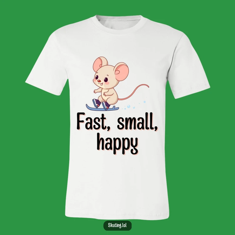 Funny Mouse T-Shirt: Zipping Fun with This Giggling Ice Skating Tee