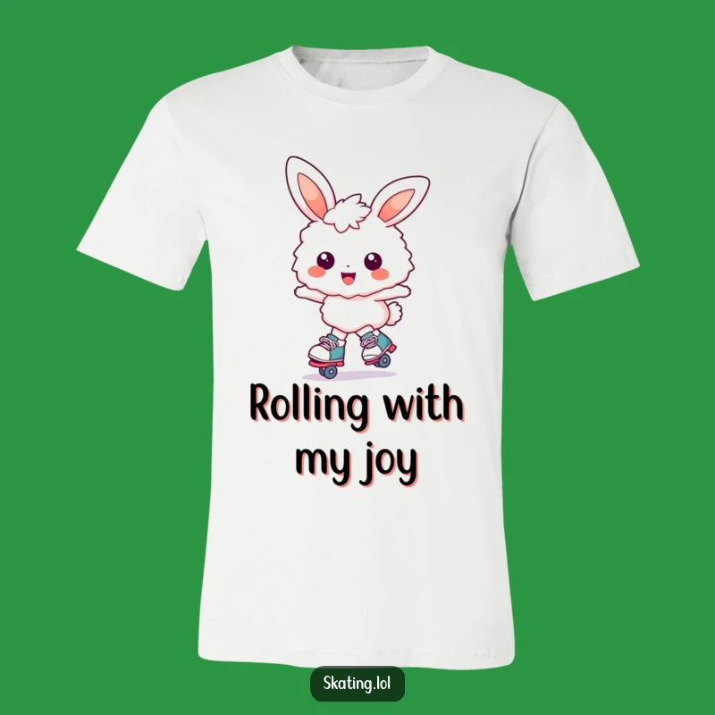 Funny Bunny Roller Skates T-Shirt: Cheerful Skating Fun Gift for Bunny Fans
