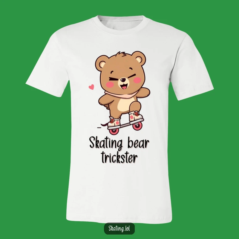 Funny Bear Inline Skate Trickster T-Shirt: Hilarious Gift for Cool Cats