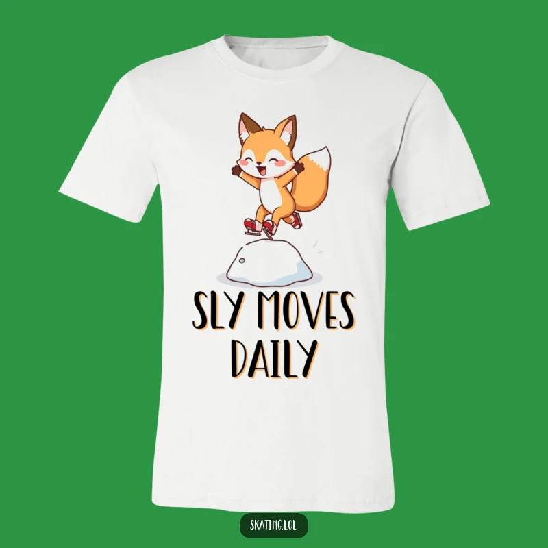 Funny Fox T-Shirt: Leap into Joy with This Cheerful Ice Skating Tee