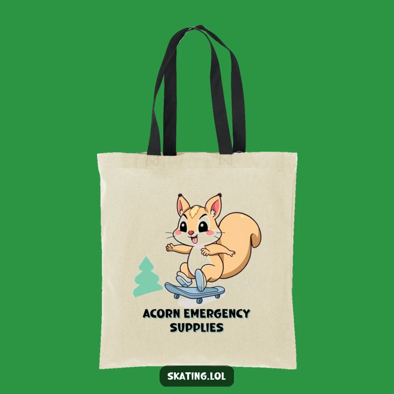 Funny Squirrel Speed Skates Tote Bag: Energetic Carry-All for Squirrel Lovers