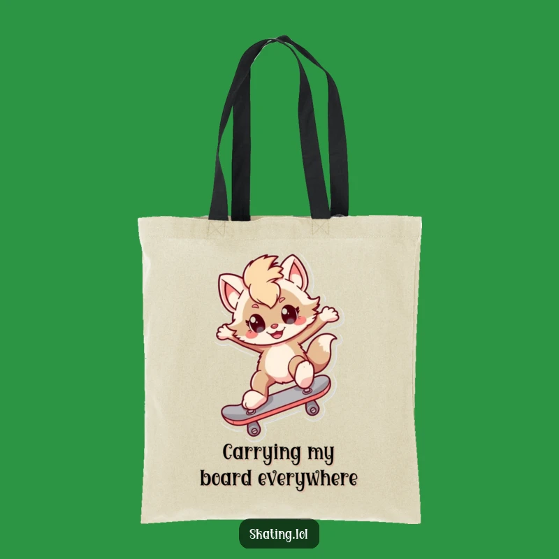 Funny Kickflip Character Tote Bag: Practical Funny Gift for Everyday Use
