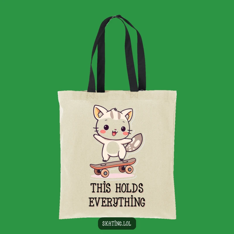 Funny Balancing Animal Tote Bag - Comedic Accessory for Skaters
