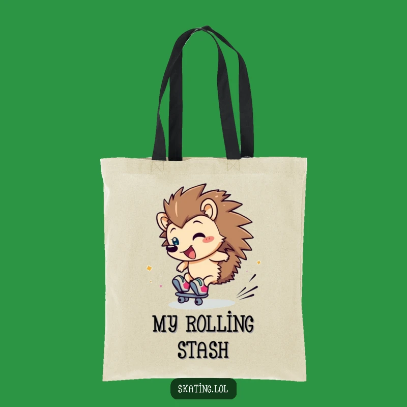 Funny Hedgehog Tote Bag: Carry Your Gear with Clumsy Cheer and This Hilarious Skating Accessory