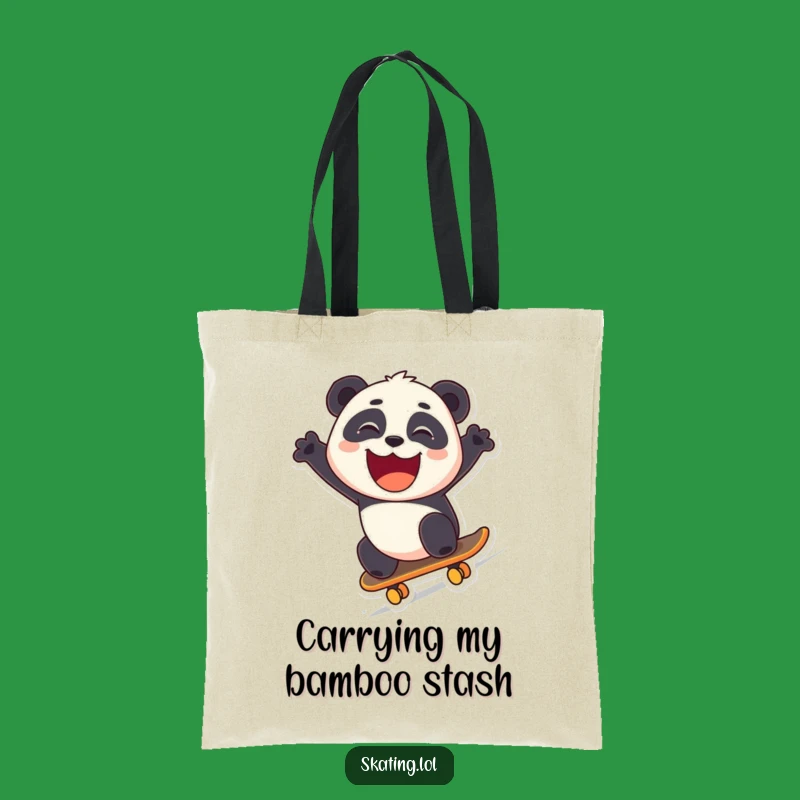 Funny Panda Skater Tote Bag: Carry Your Gear, Chic Funny Gift