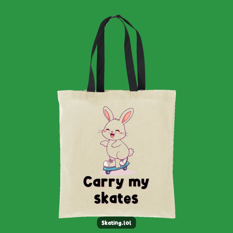 Funny Rabbit Skater Tote Bag: Carry Your Fun Wherever You Go!